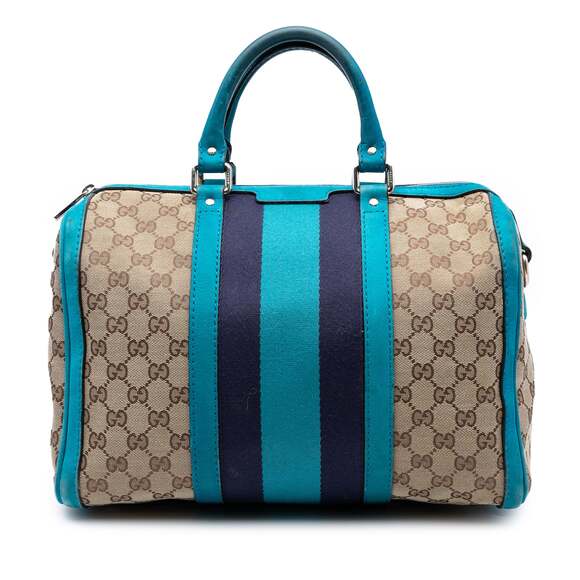 Gucci Vintage Web Boston Bag Gg Canvas #221911G79B - Picture 1 of 9